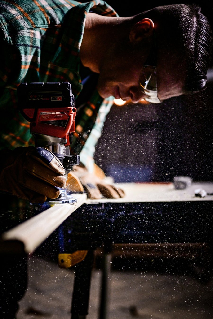 Craftsperson working in a light industrial unit