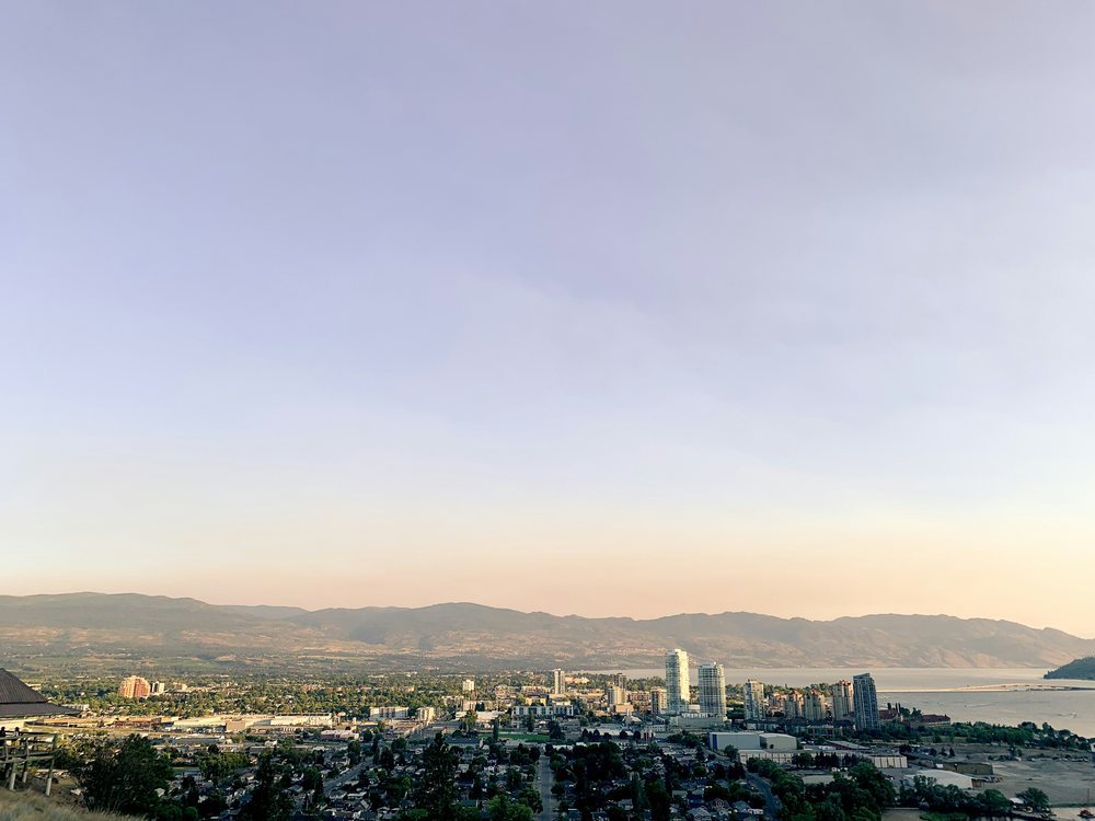 Kelowna skyline and Okanagan Lake