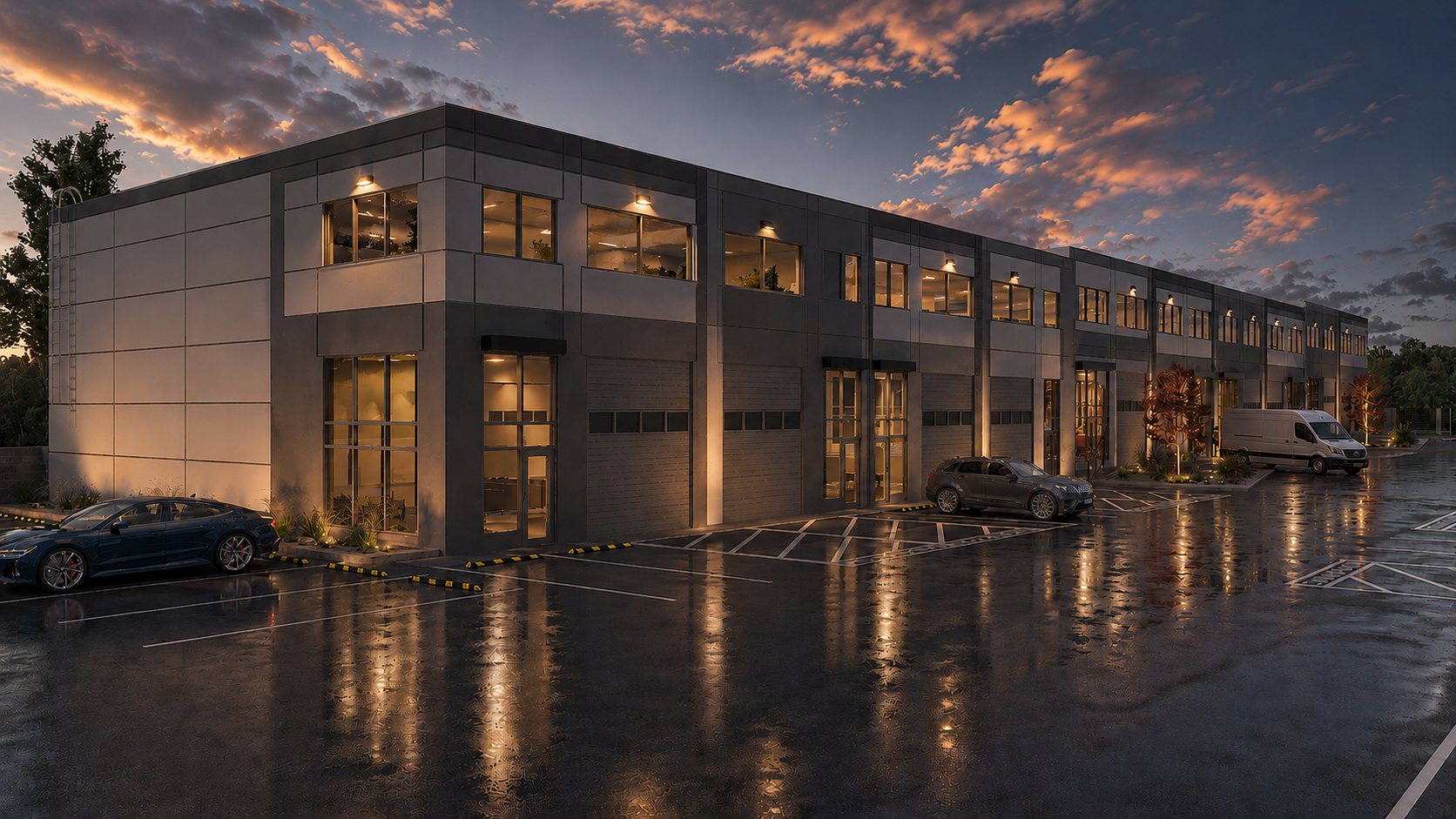 Appaloosa Industrial Park exterior at dusk